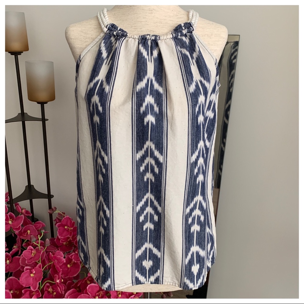 J.Crew Factory Ikat Rope Strap Sleeveless Top